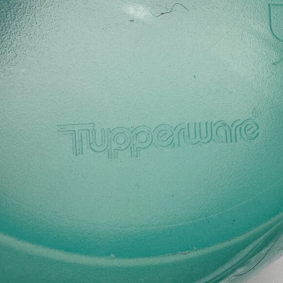 Vintage Tupperware Mixing Storage Bowl Wonderlier Bowl turquoise blue missing li - Picture 4 of 10